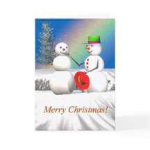 Weihnachten Snowman Making a Friends