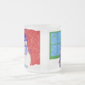 Weihnachten Snowman Mattiert Glass Tasse - Geschen (Mittel)