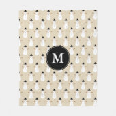 Weihnachten Snowman Pattern & Initialbrief Fleecedecke (Vorderseite)