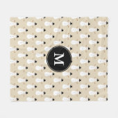 Weihnachten Snowman Pattern & Initialbrief Fleecedecke (Vorderseite (Horizontal))