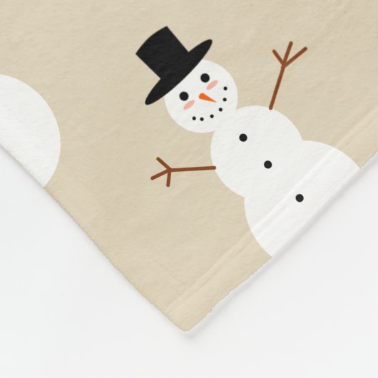 Weihnachten Snowman Pattern & Initialbrief Fleecedecke (Ecke)