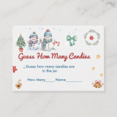 Weihnachten Snowman rät, wie viele Kanonen Begleitkarte (Vorderseite)