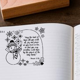 Weihnachten Snowman Römer 15:13 Christlicher Urlau Gummistempel
