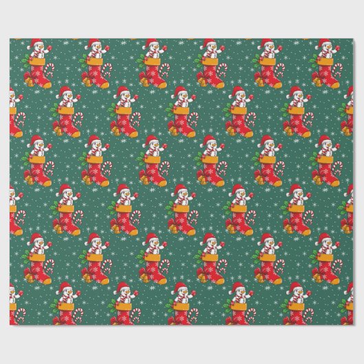 Weihnachten Snowman Snowflakes Candy Canes Pattern Geschenkpapier (Flach)