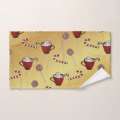 Weihnachten Snowmann heiße Schokolade und Bonbons Badhandtuch Set (Handtuch)