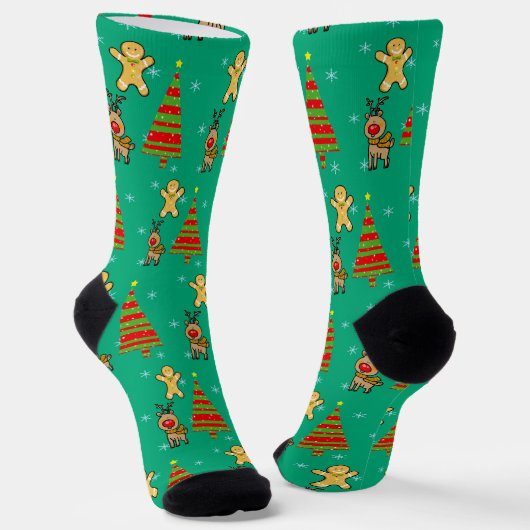 Weihnachten Socken (Gewinkelt)