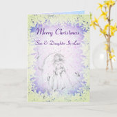 Weihnachten - Sohn und Tochter im Gesetz Karte (Gelbe Blume)