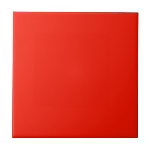 Weihnachten solides Rot stilvoll Fliese (Vorderseite)
