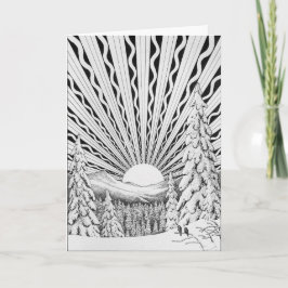 Weihnachten-Sonnenaufgang-Gruß-Karte Feiertagskarte