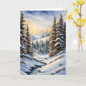 Weihnachten Sonnenaufgang in den Bergen Karte (Gelbe Blume)
