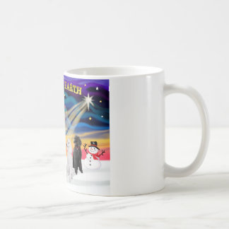 Weihnachten Sonnenaufgang - Poodles (2 Standard) Kaffeetasse