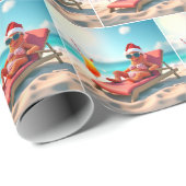 Weihnachten Sonnenbaden Starfish mit Cocktail Geschenkpapier (Rolleneckpunkt)