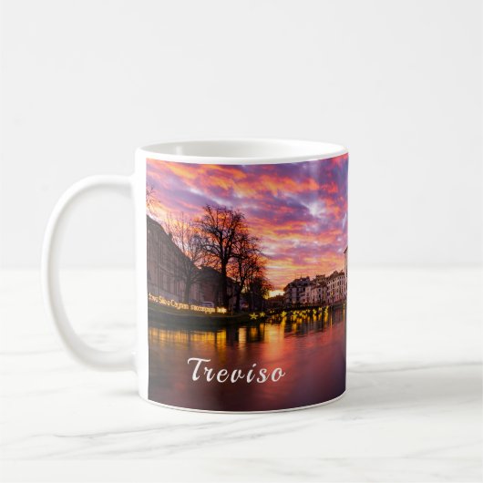 Weihnachten Sonnenuntergang in Treviso Kaffeetasse (Links)