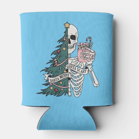 Weihnachten Sorta Beängstigend Sorta Merry Funny S Dosenkühler (Rückseite)