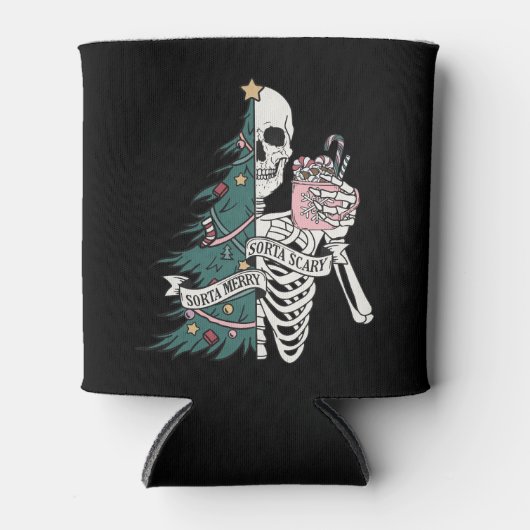 Weihnachten Sorta Beängstigend Sorta Merry Funny S Dosenkühler (Vorderseite)