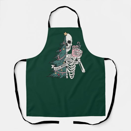 Weihnachten Sorta Beängstigend Sorta Merry Funny S Schürze (Vorderseite)