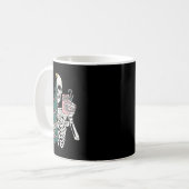 Weihnachten Sorta Merry Sorta Beängstigend Skeleto Kaffeetasse (Vorderseite Links)