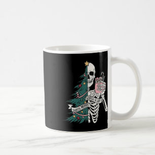 Weihnachten Sorta Merry Sorta Beängstigend Skeleto Kaffeetasse