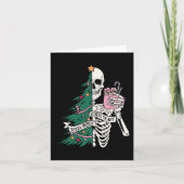Weihnachten Sorta Merry Sorta Beängstigend Skeleto Karte (Vorderseite)