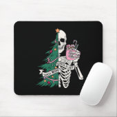 Weihnachten Sorta Merry Sorta Beängstigend Skeleto Mousepad (Mit Mouse)