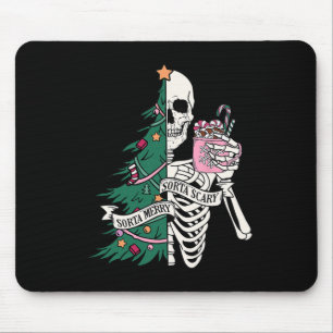 Weihnachten Sorta Merry Sorta Beängstigend Skeleto Mousepad