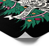 Weihnachten Sorta Merry Sorta Beängstigend Skeleto Poster (Ecke)