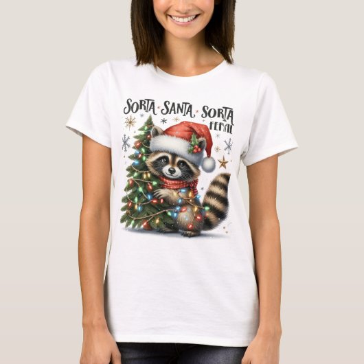 Weihnachten Sorta Santa Sorta Ferral  T-Shirt (Vorderseite)