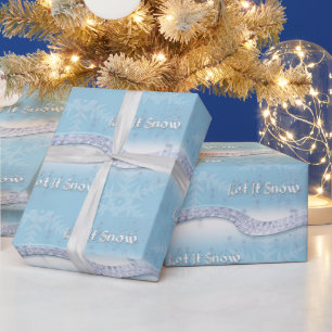 Weihnachten, Sparkle, lasst es Schneedecke schwitz Geschenkpapier