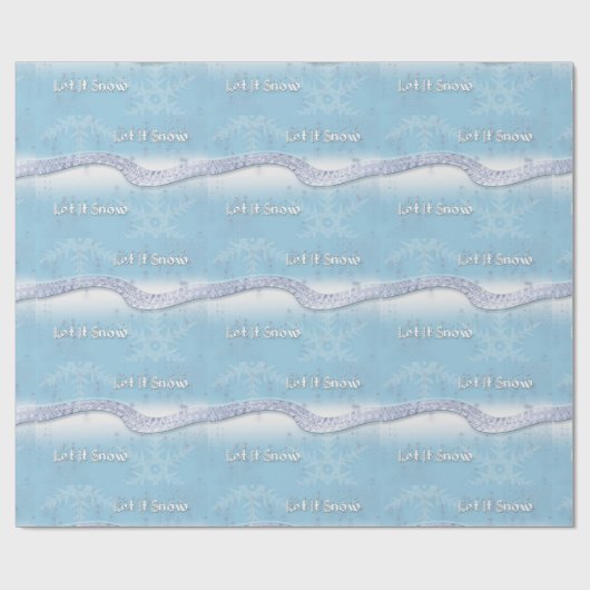 Weihnachten, Sparkle, lasst es Schneedecke schwitz Geschenkpapier (Flach)