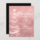 Weihnachten Sparkle Rose Gold Holiday Einladung (Vorne/Hinten)