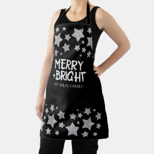 Weihnachten Sparkle Stars fröhlich heller Familien Schürze