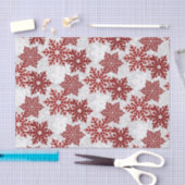 ⭐ Weihnachten Sparkor Rot ❄ Schneeflocken Seidenpapier (Handwerk)