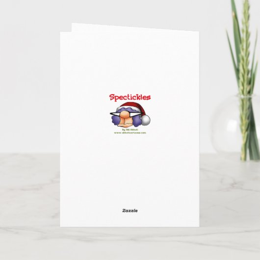 Weihnachten Spaß Grußkarte "Spectickles" (Rückseite)