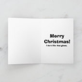 Weihnachten Spaß Grußkarte "Spectickles" (Innenseite)