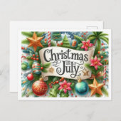 Weihnachten Spaß im Juli Urlaub Postkarte (Vorne/Hinten)