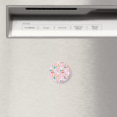 Weihnachten Spaß: Tiernahtloses Muster. Magnet (In Situ (Geschirrspüler))