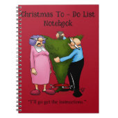 Weihnachten Spaß To - Do Notebook Geschenk Notizblock (Vorderseite)