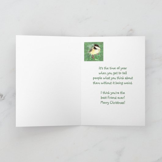 Weihnachten Spaß World's Best Friend Bird (Innenseite)