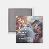 Weihnachten speichern Sie das Date Magnet Couple's (Vorderseite/Rückseite)
