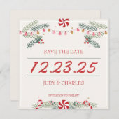 Weihnachten speichern Sie die Datumskarten Save The Date (Vorne/Hinten)