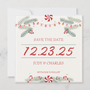 Weihnachten speichern Sie die Datumskarten Save The Date