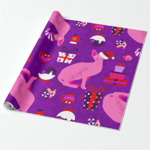 Weihnachten-Sphynx Geschenkpapier