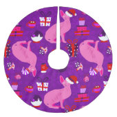 Weihnachten-Sphynx Polyester Weihnachtsbaumdecke (Vorderseite)