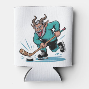 Weihnachten spielt Eishockey Gruseliges Weihnachte Dosenkühler