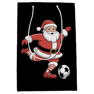 Weihnachten spielt Santa Fußball Weihnachts Sport Mittlere Geschenktüte