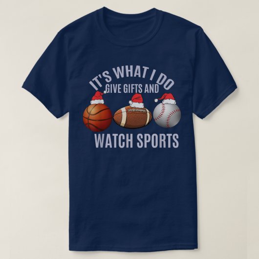 Weihnachten Sport sein, was ich gebe Geschenke und T-Shirt (Design vorne)