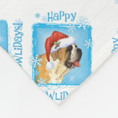 Weihnachten St. Bernard Fleece Blanket (Ecke)