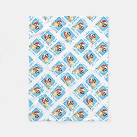 Weihnachten St. Bernard Fleece Blanket (Vorderseite)