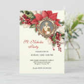 Weihnachten St. Nicholas Festtag Party Einladungen (Stehend Vorderseite)