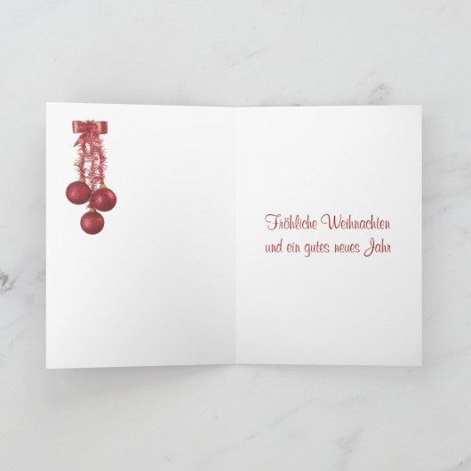 Weihnachten - St. Nicolas, Löwe, Kaninchenkarte (Innenseite)